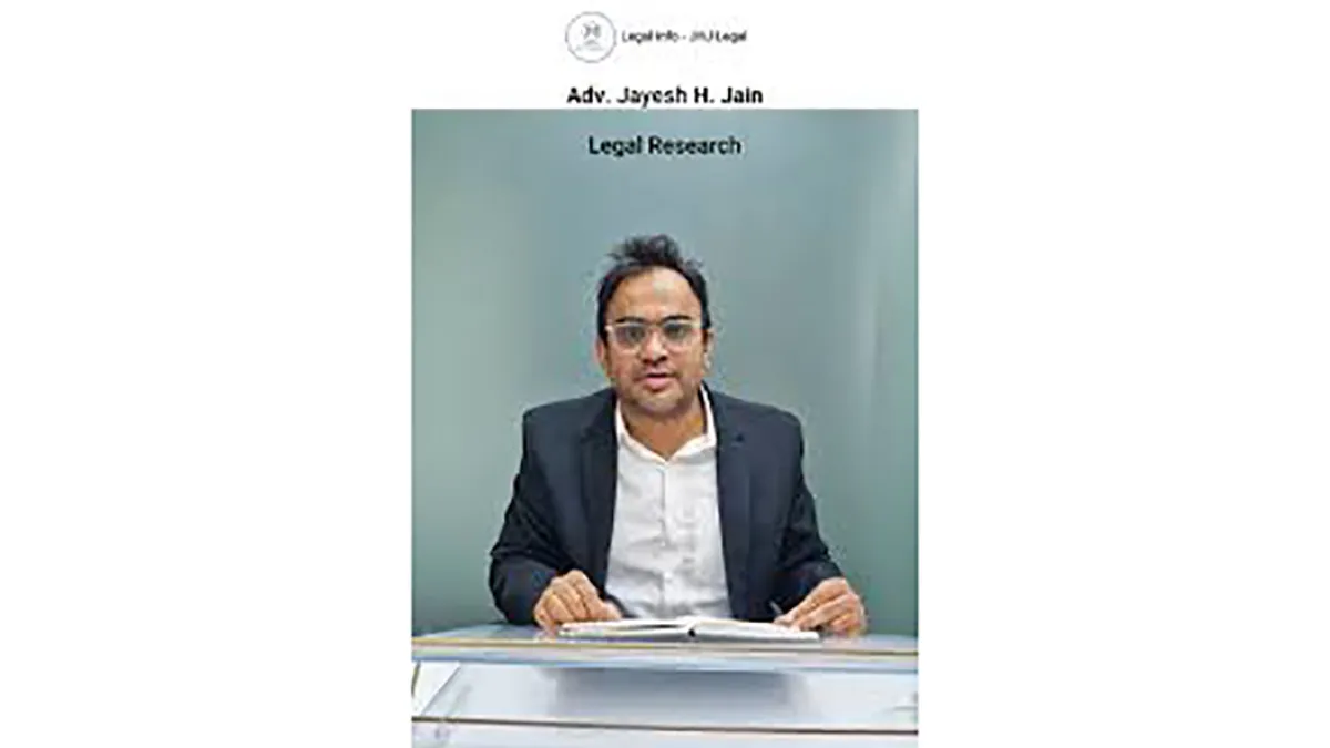 JHJ Legal founder Adv Jayesh H. Jain 2
